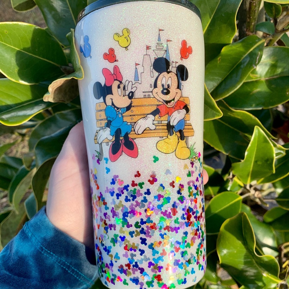 SOLD Mickey and Minnie tumbler